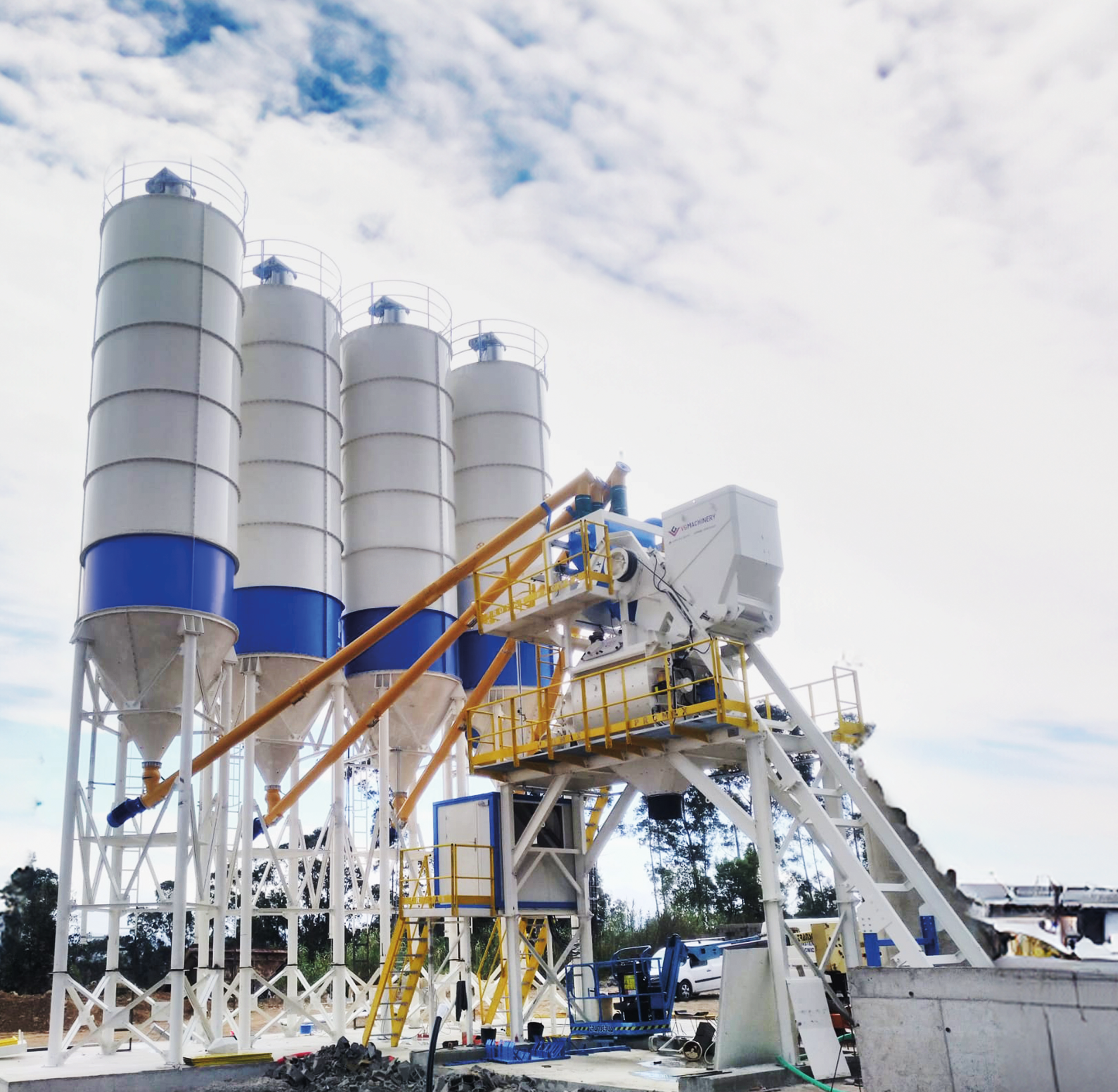 100m³/h Kompakt Kovalı Sistem Beton Santrali